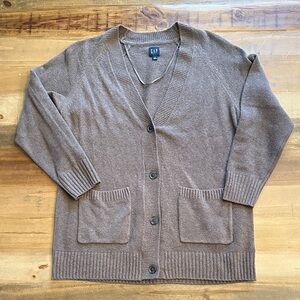 GAP Chocolate Mocha Brown Knit Cardigan